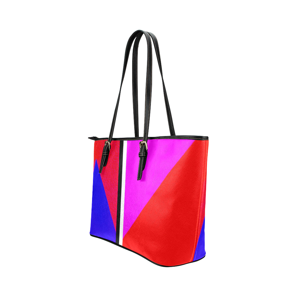 Abstract Jane Leather Tote Bag e-joyer