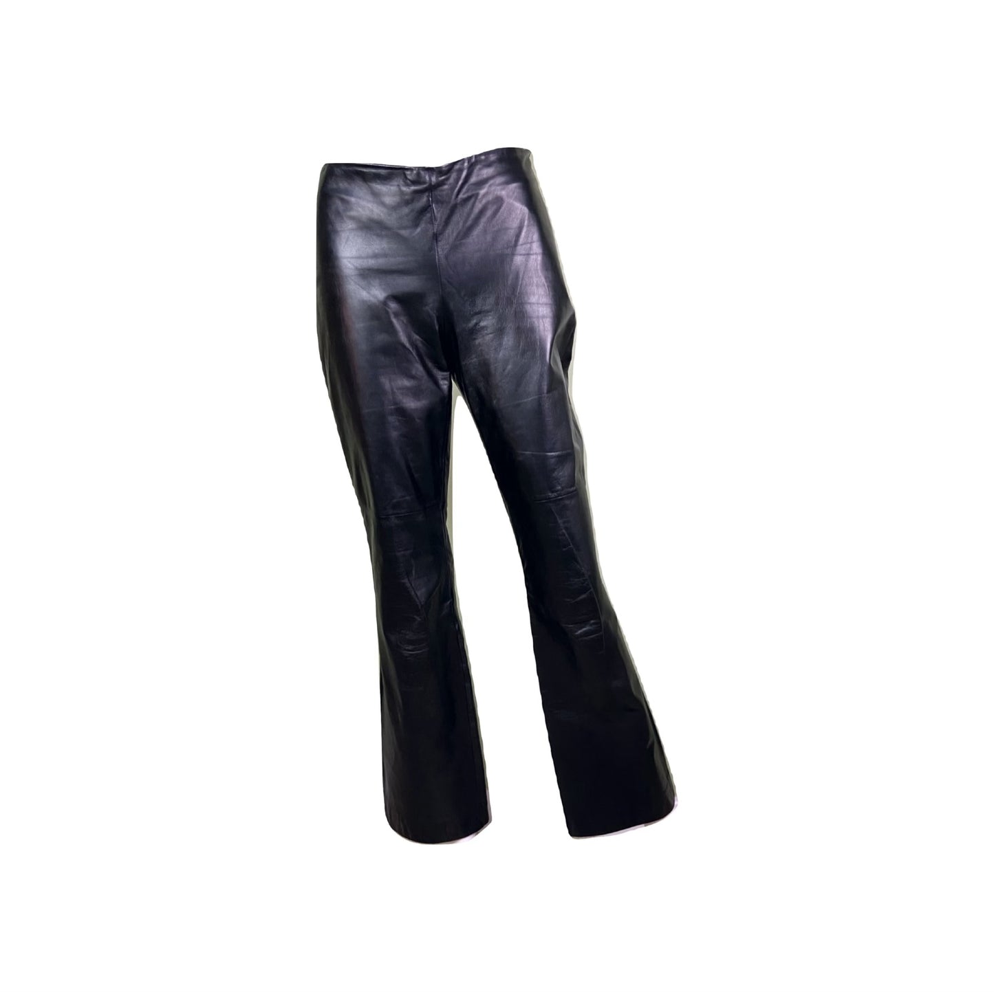 Black Leather Boot Cut Rock Star Pants Abby Essie