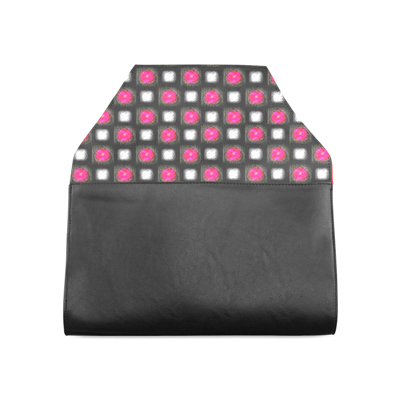 Bling Hearts Leather Clutch Bag e-joyer