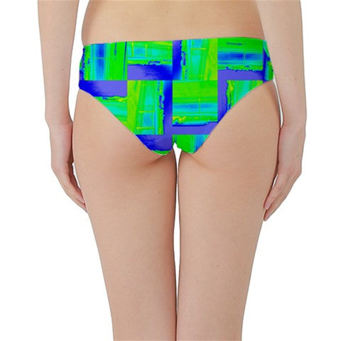 Suga Lane Jet Medley Neon Green Blue Hipster Bottoms ABBY ESSIE