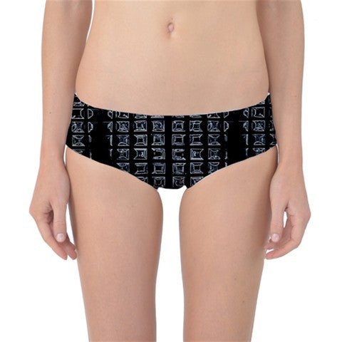 Suga Lane Grid Matrix Classic Bikini Bottoms ABBY ESSIE