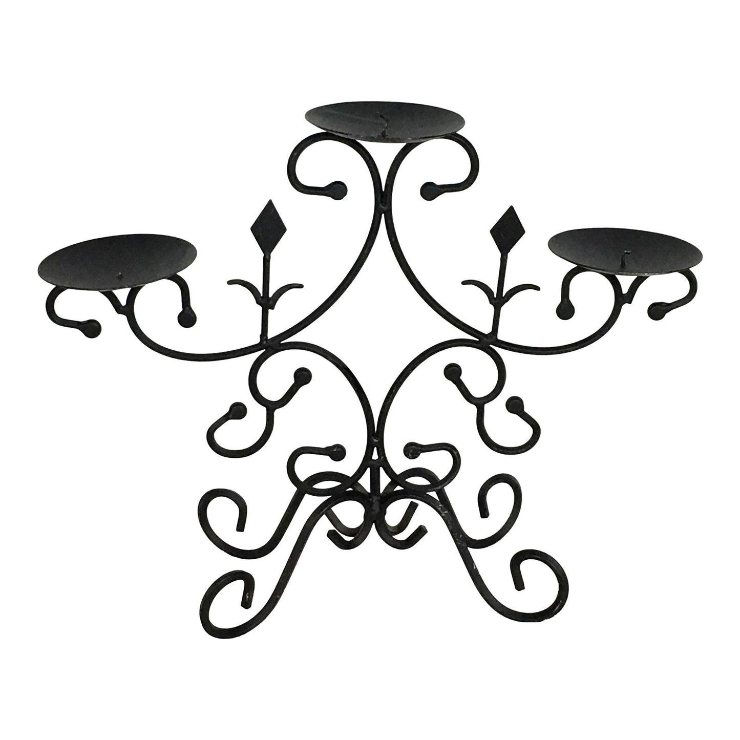 1950s French Art Deco Iron Candle Holder Candelabra