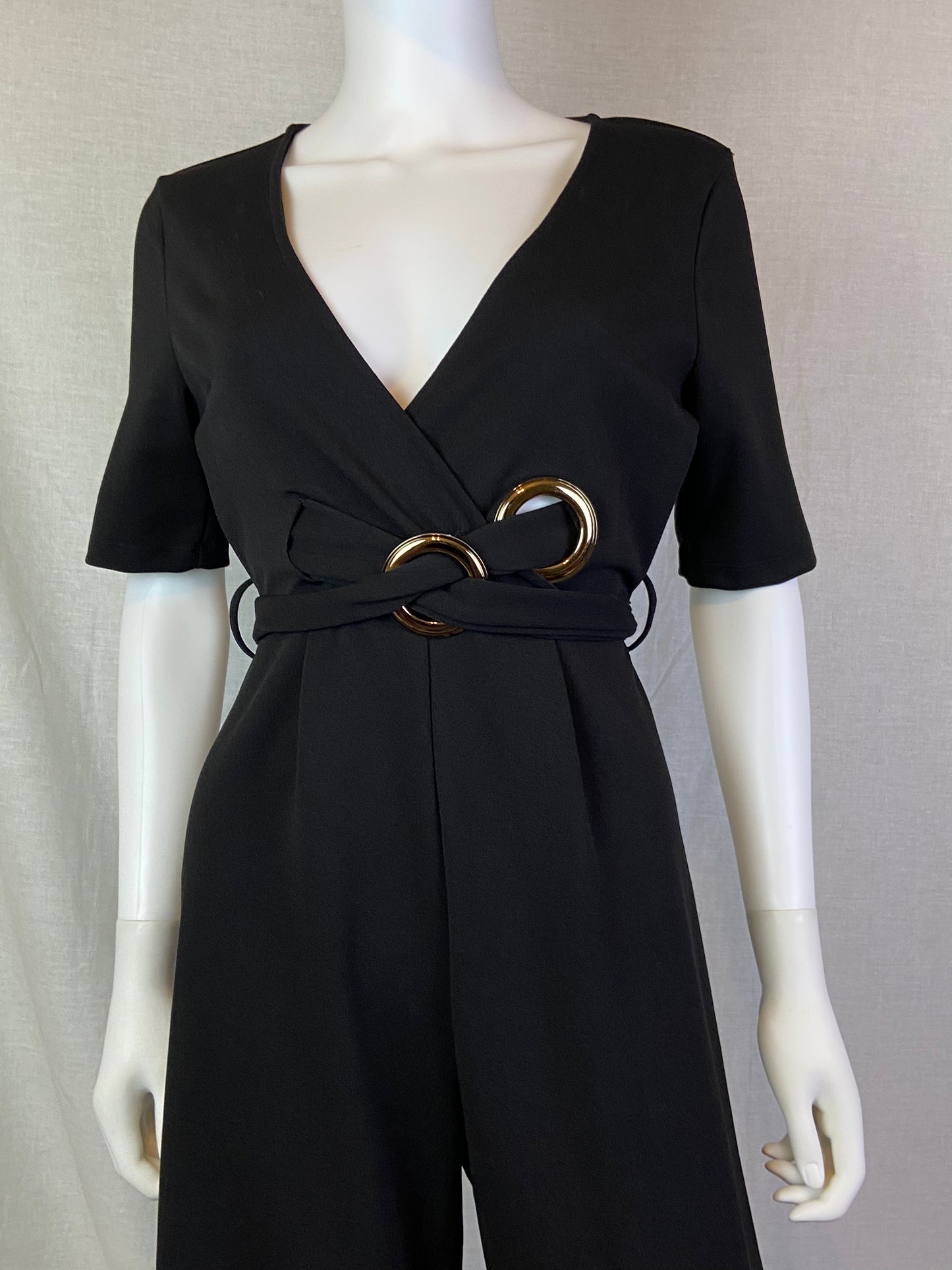 Iris Black Full Leg Pantsuit ABBY ESSIE STUDIOS