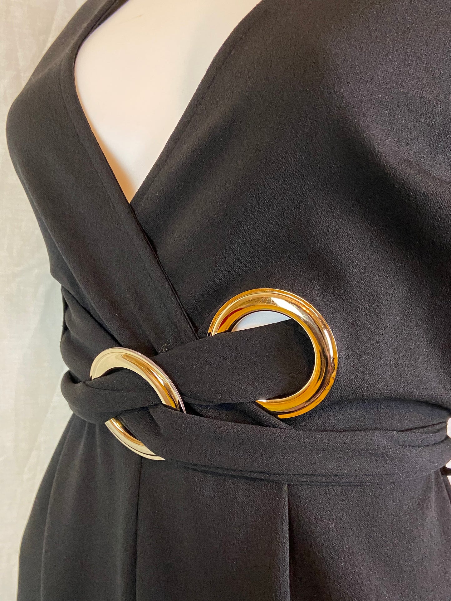 Iris Black Full Leg Pantsuit ABBY ESSIE STUDIOS