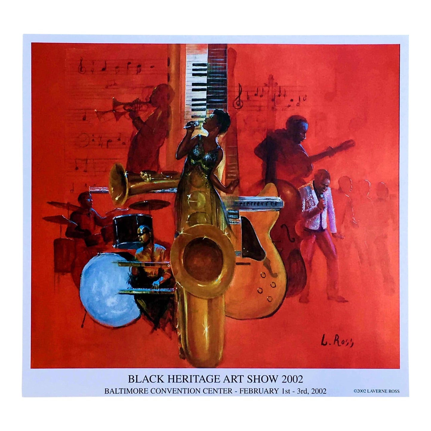 2002 "Black Heritage Art Show" Laverne Ross Poster Print ABBY ESSIE STUDIOS