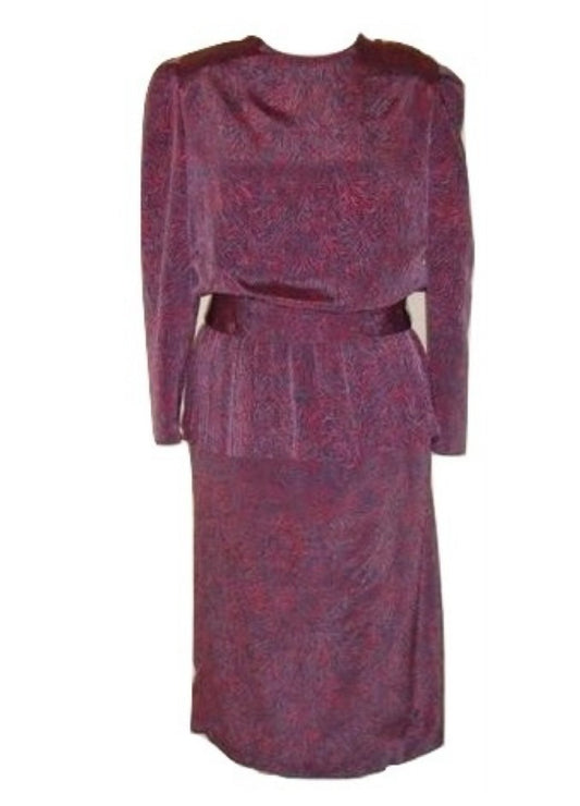 Vintage Mod Geometric Peplum Dress