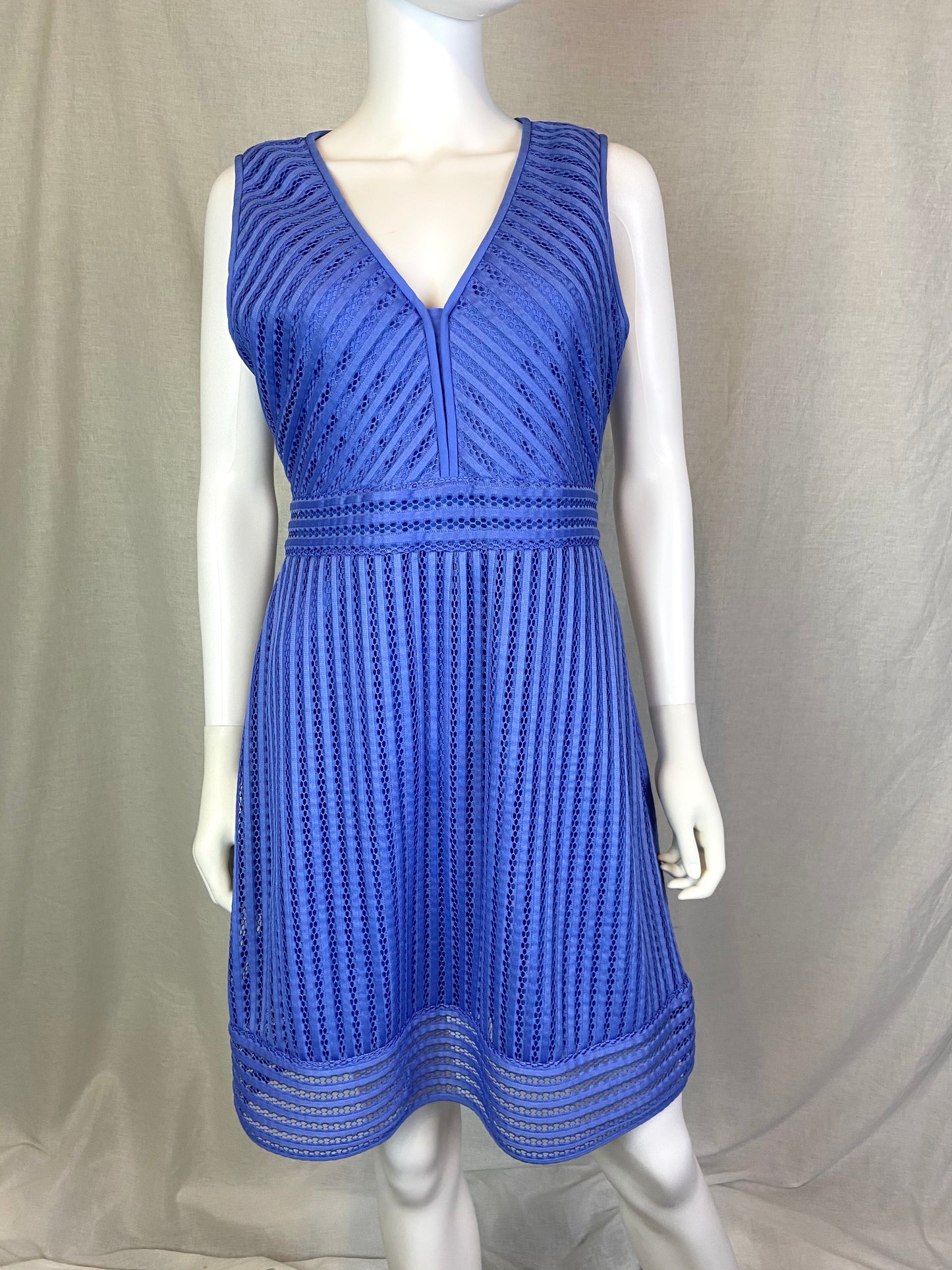 J CREW Blue Lavender Purple Knit Lace Dress 10 ABBY ESSIE STUDIOS