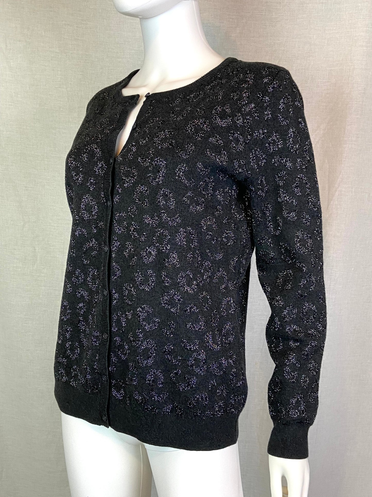 New Gray Metallic Sweater Large