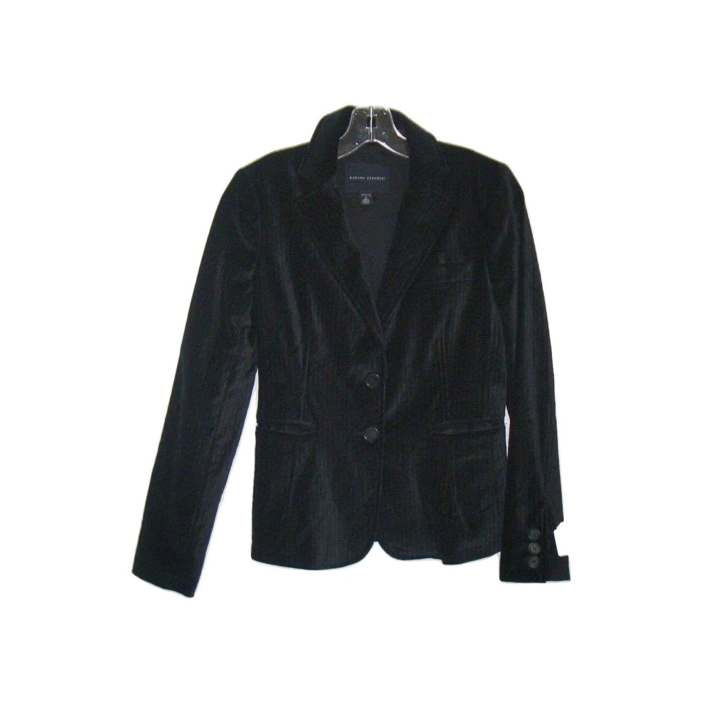 Black Velvet Banana Republic White Pin-Striped Rocker Goth Blazer 2 Xs Abby Essie