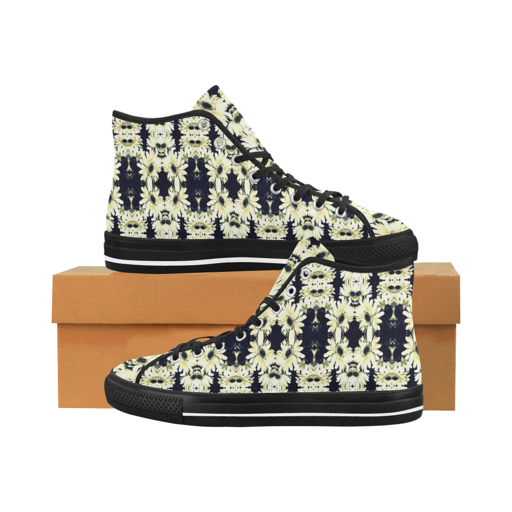 black white damask x2 2.22 mb Vancouver H Women's Canvas Shoes (1013-1) e-joyer