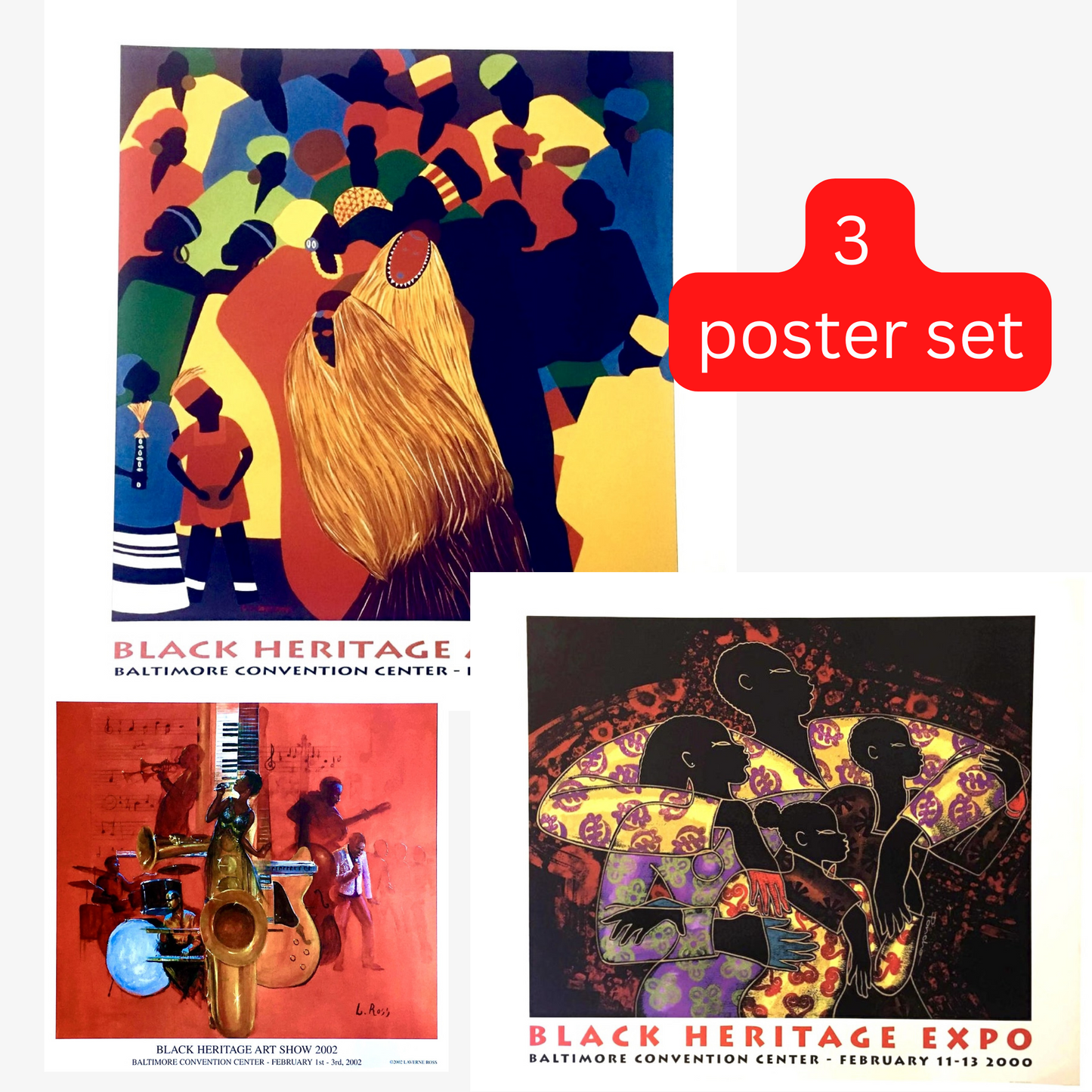 Set of 3 Black Arts Festival Poster Prints