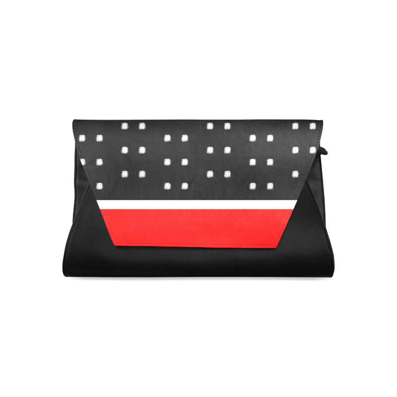 7 IMG_3845.JPG 2 white black border Clutch Bag (Model 1630) e-joyer