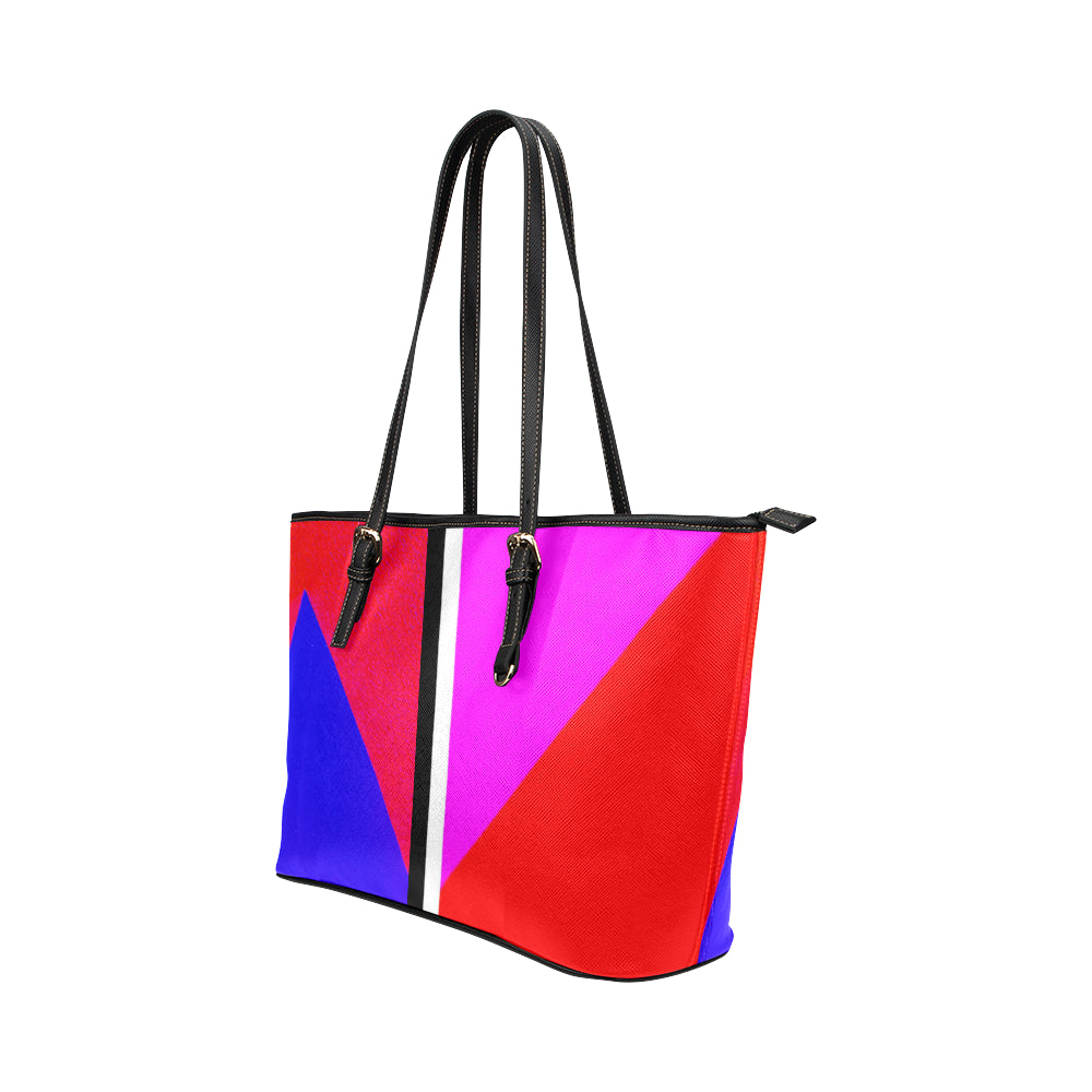 Abstract Jane Leather Tote Bag e-joyer