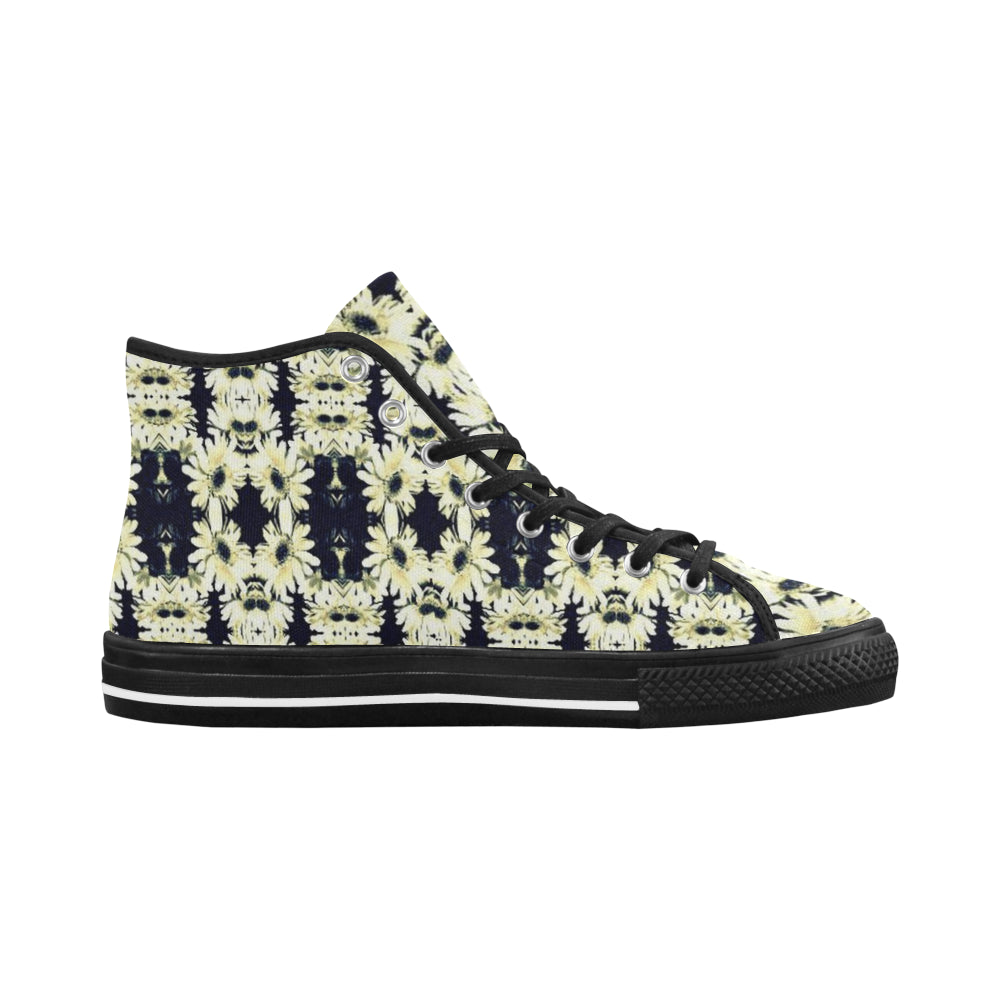 black white damask x2 2.22 mb Vancouver H Women's Canvas Shoes (1013-1) e-joyer