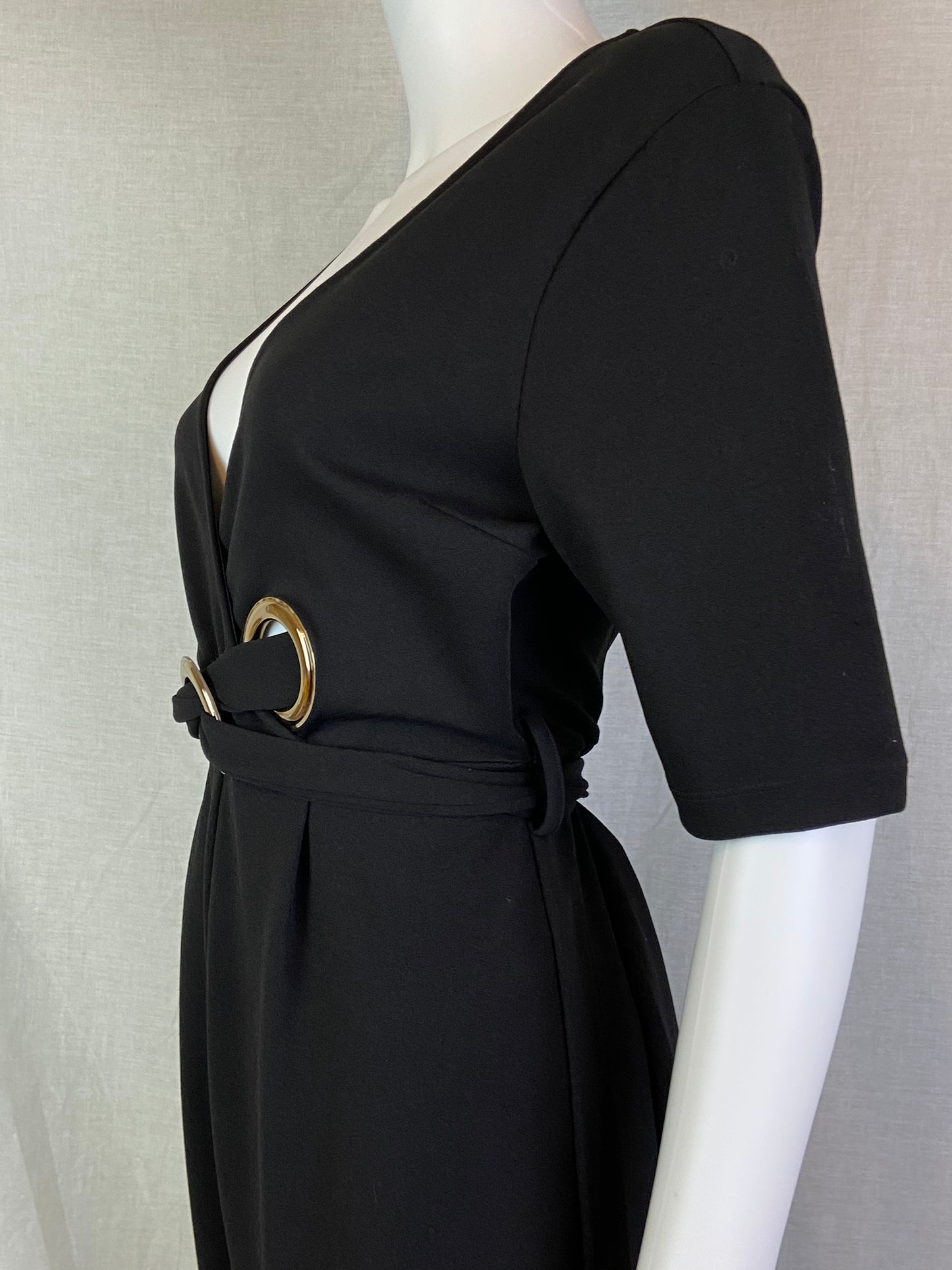 Iris Black Full Leg Pantsuit ABBY ESSIE STUDIOS