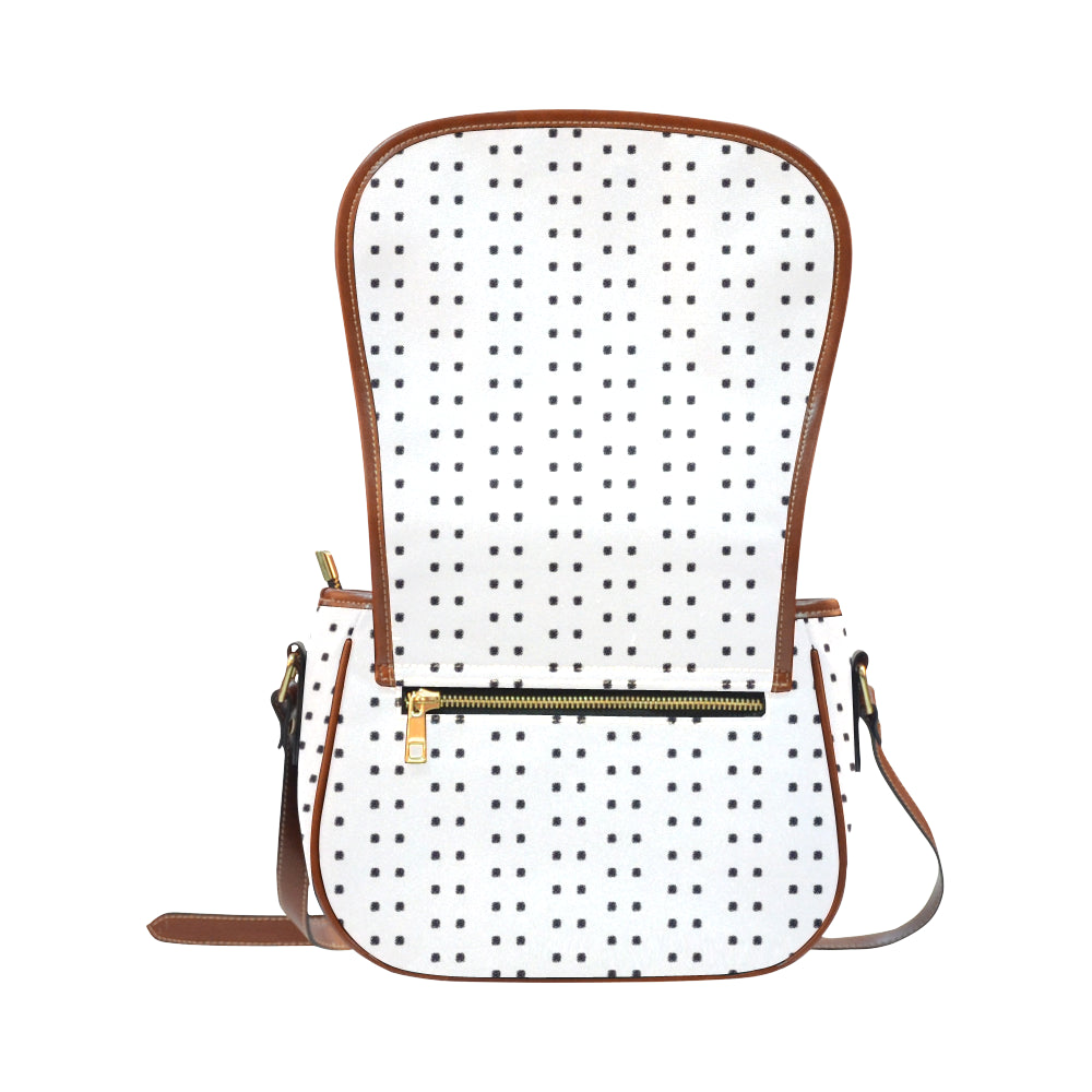 Polka Stripe Large Saddle Bag e-joyer