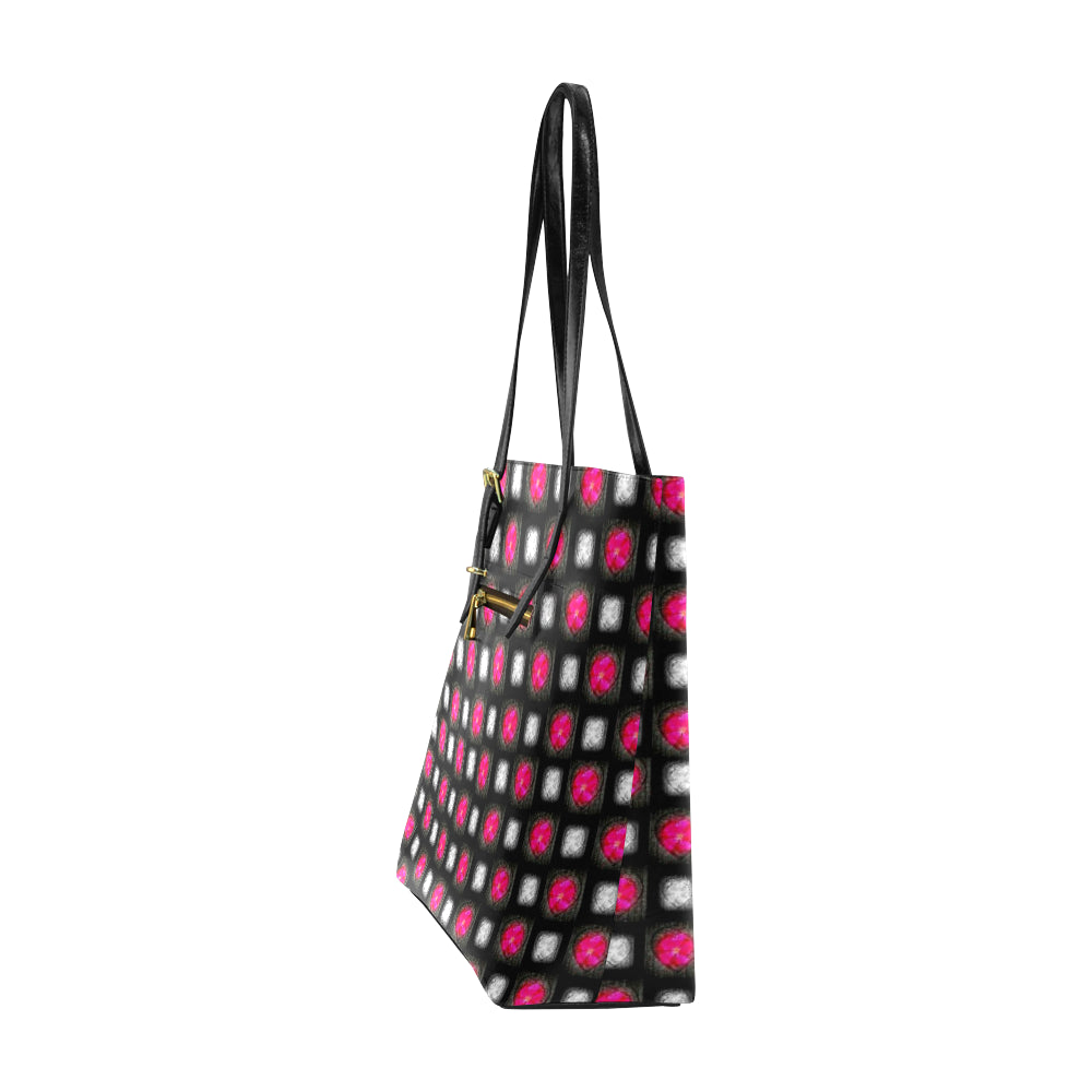 Bling Hearts Classic Leather Tote Bag e-joyer
