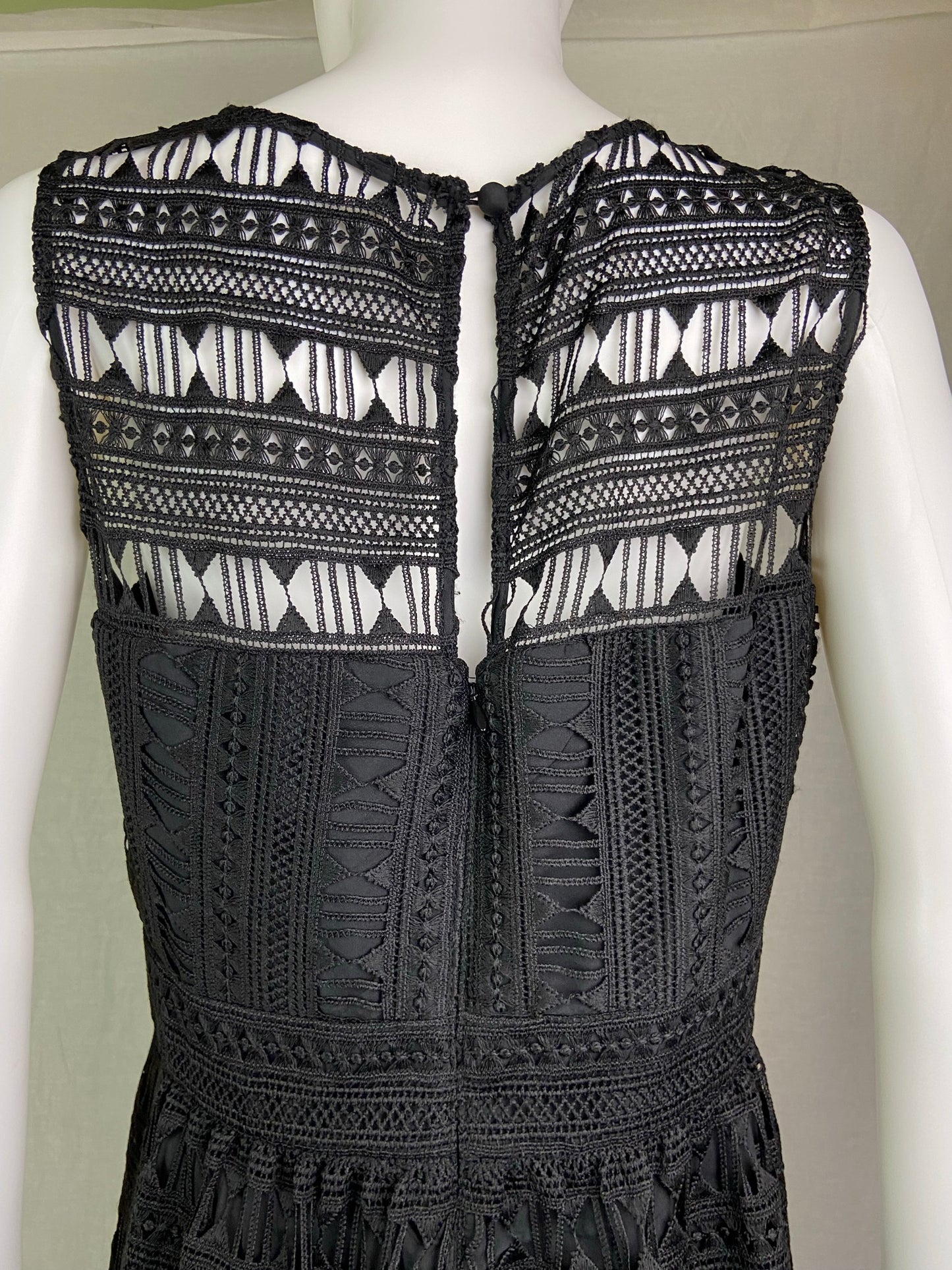 Nicole Miller Black Lace Woven Dress NWT ABBY ESSIE STUDIOS