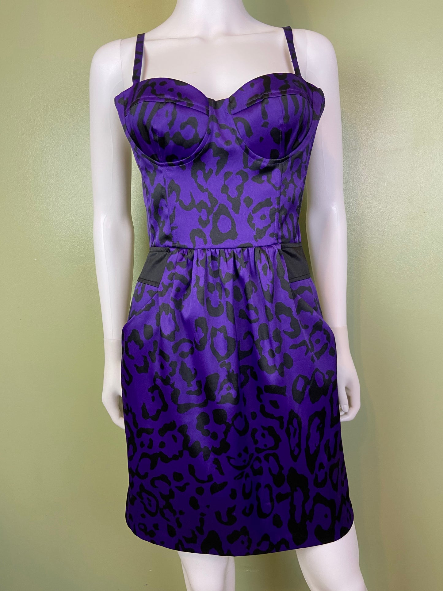 Purple Satin Bustier Cocktail Dress Abby Essie