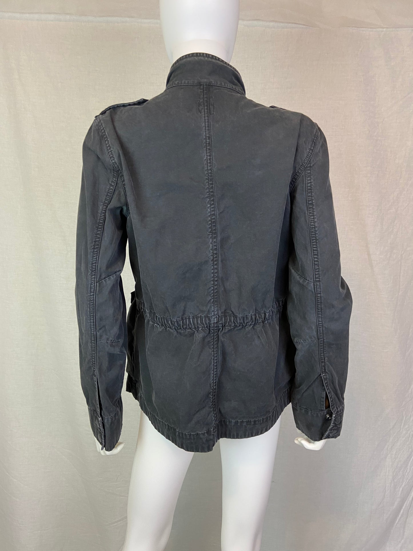 Gap Faded Distressed Black Denim Jacket M ABBY ESSIE STUDIOS