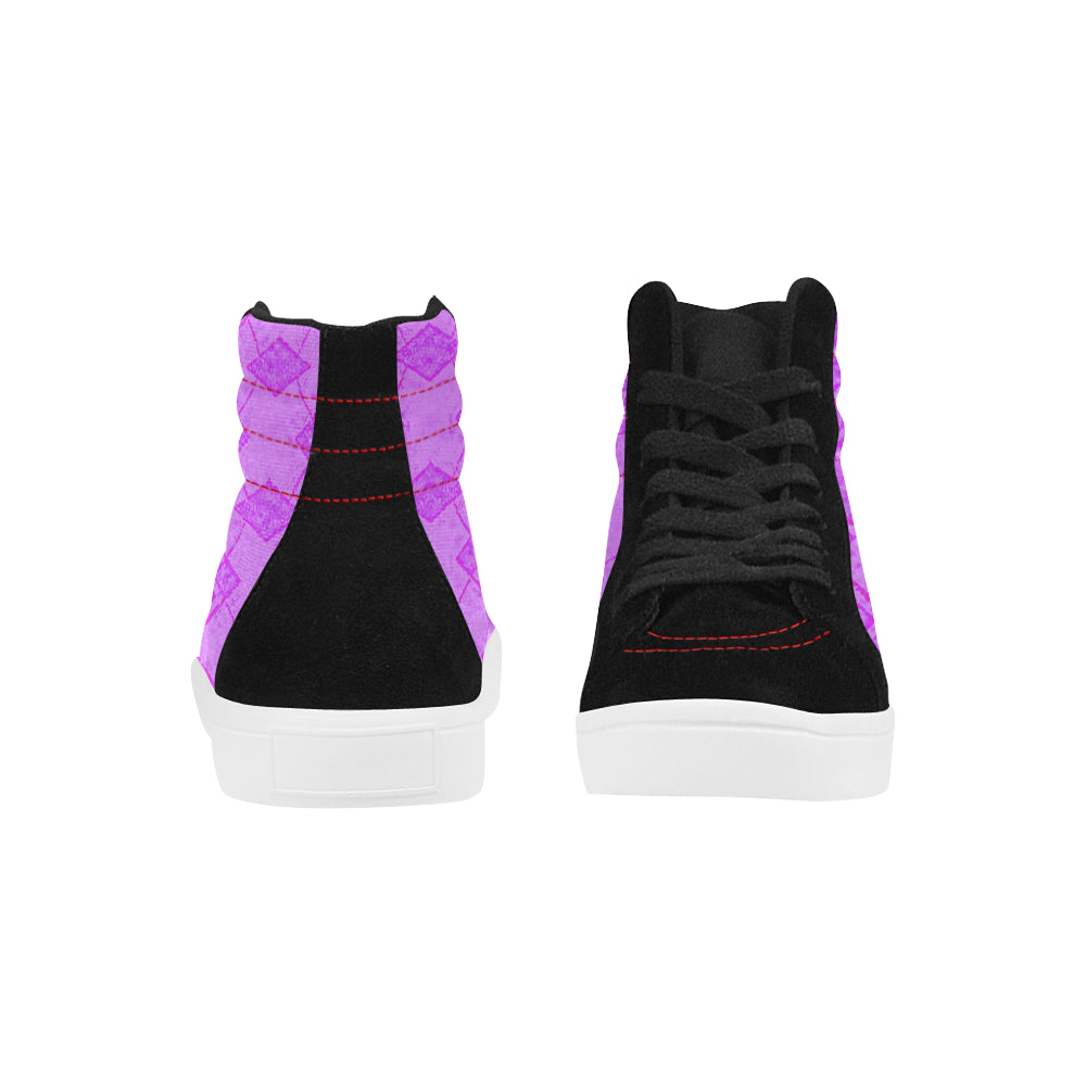 red pink purple exes crop 2.66 mb Capricorn High Top Casual Shoes for Women/Large Size (Model 037) e-joyer