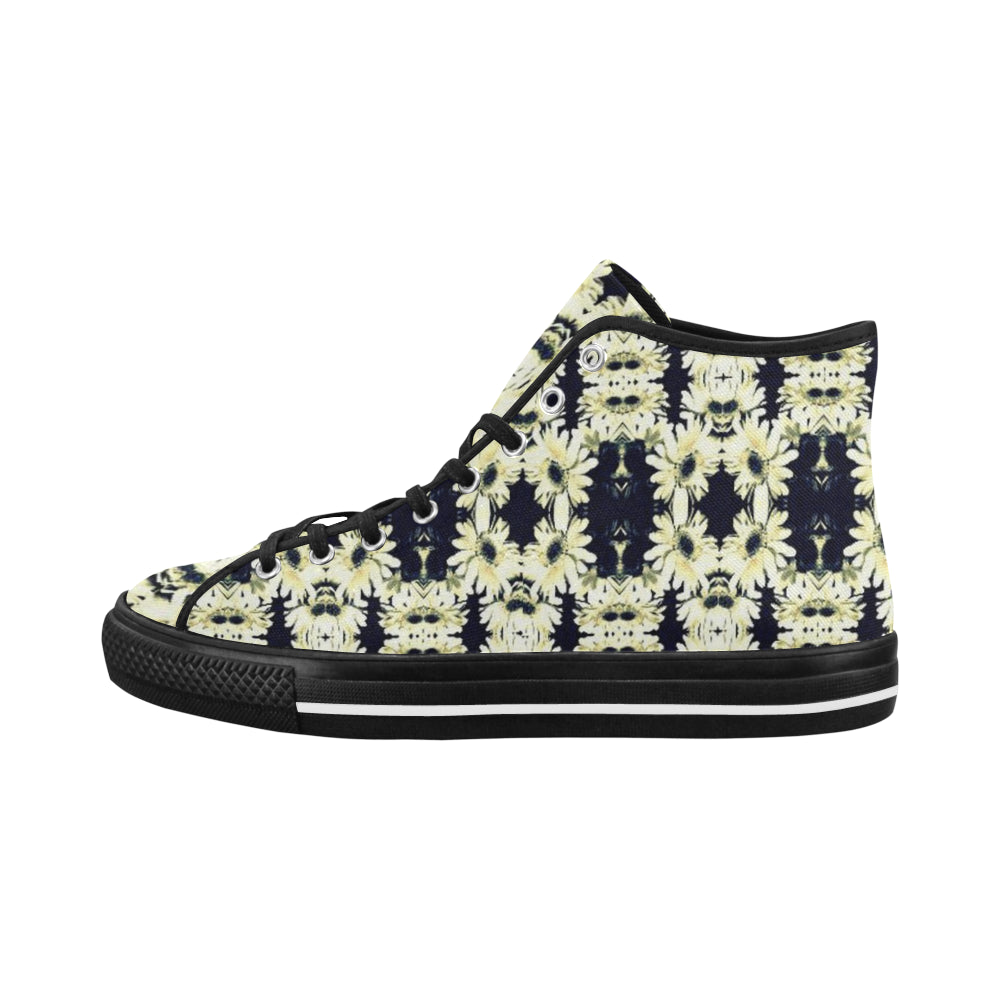 black white damask x2 2.22 mb Vancouver H Women's Canvas Shoes (1013-1) e-joyer