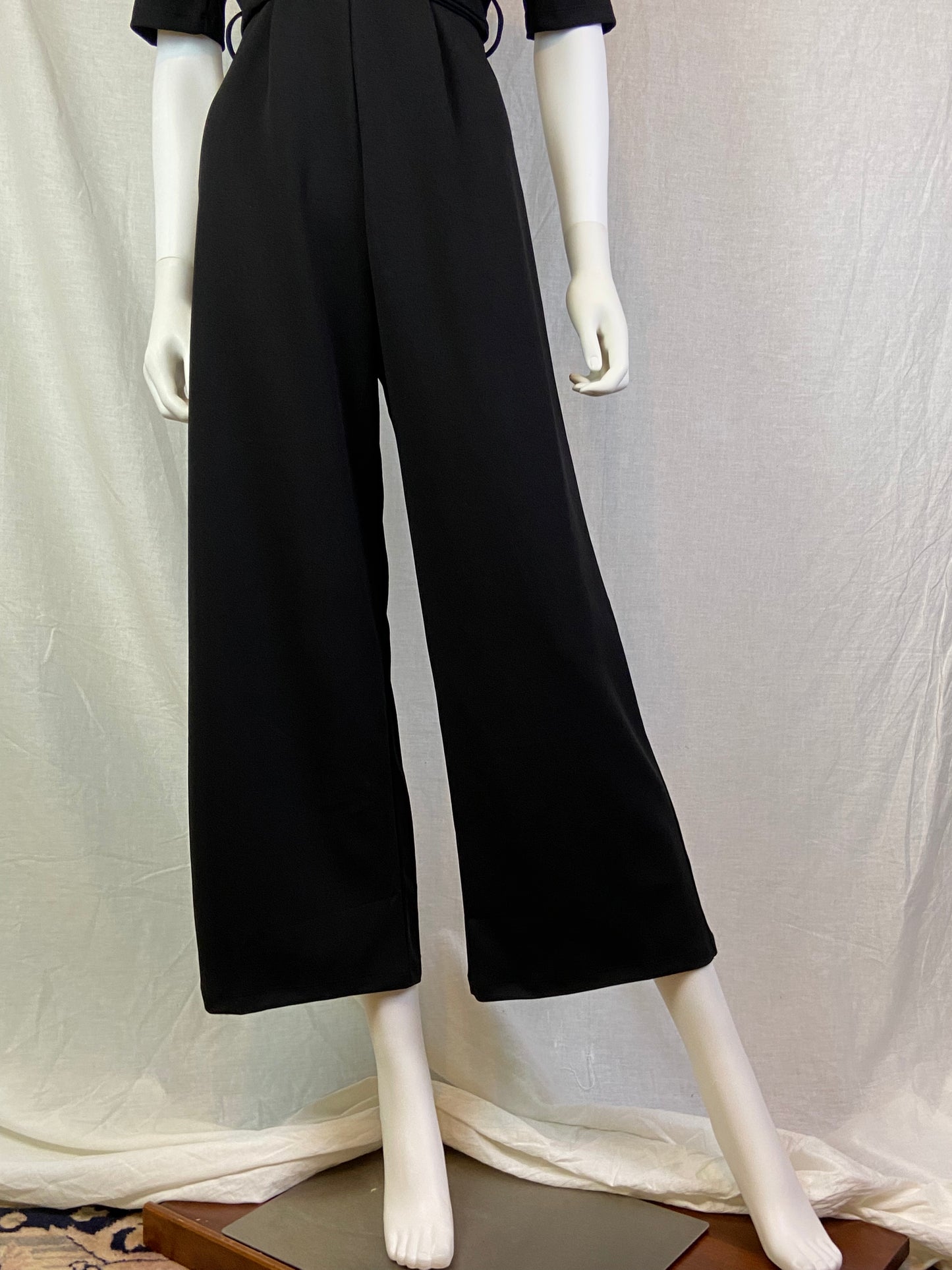 Iris Black Full Leg Pantsuit ABBY ESSIE STUDIOS