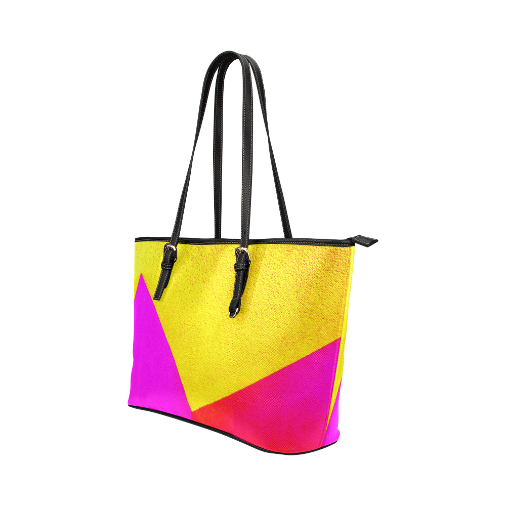 Abstract Jane Leather Tote Bag e-joyer