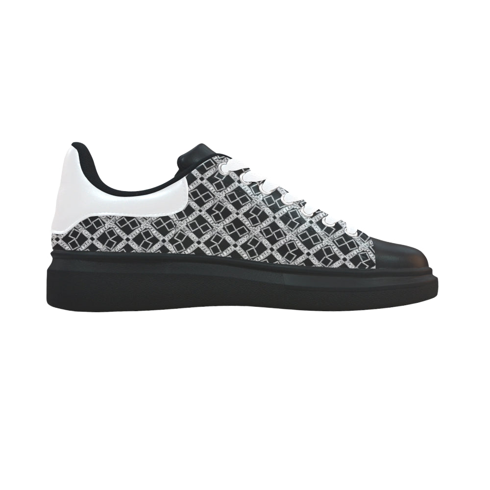 silver black logo xtra large panel 3.6 mb.jpg hori Low Top Loafers Womens Shoes (Model 026) e-joyer