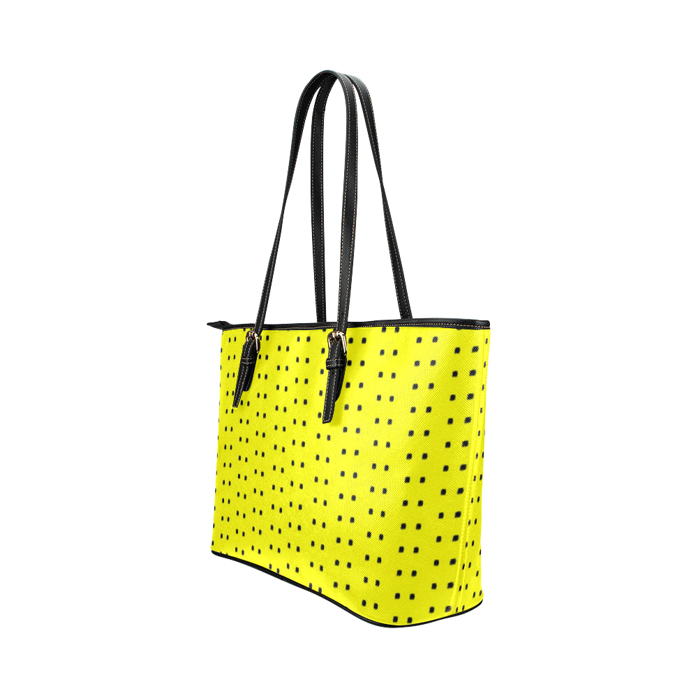 Polka Stripe Jane Leather Tote Bag /Small e-joyer