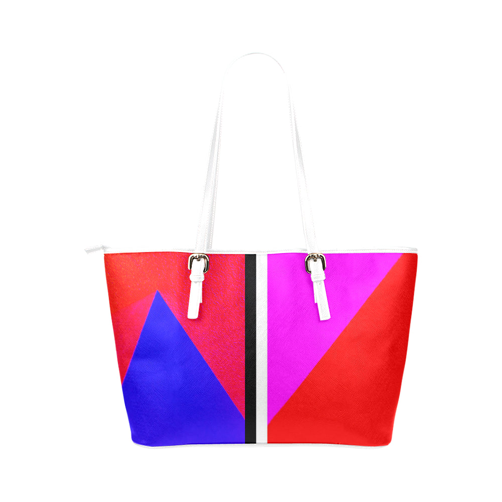 Abstract Jane Leather Tote Bag e-joyer