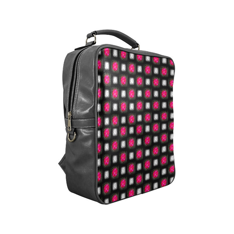 Bling Hearts Leather Carry-On Backpack Bag e-joyer