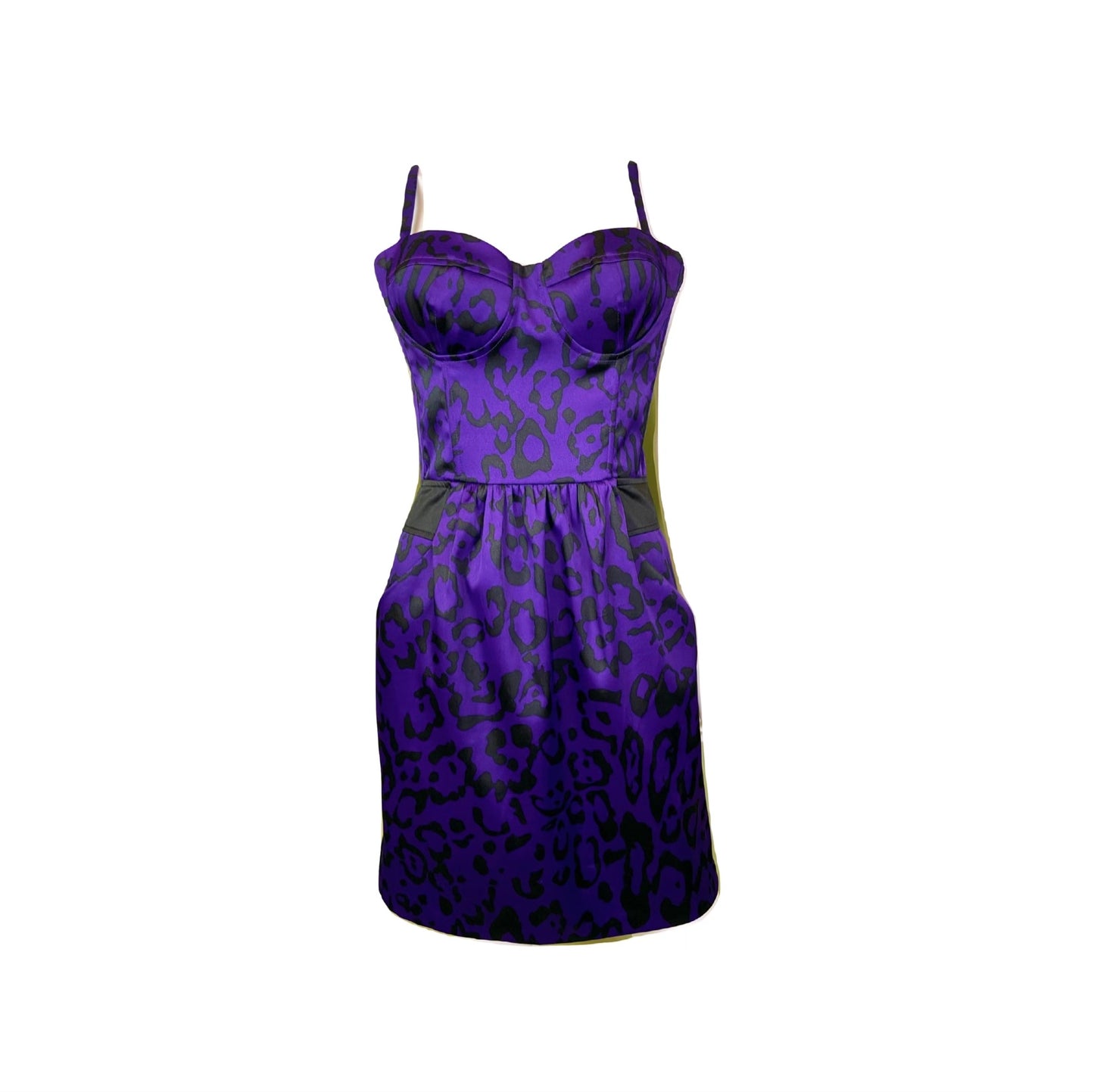 Purple Satin Bustier Cocktail Dress Abby Essie