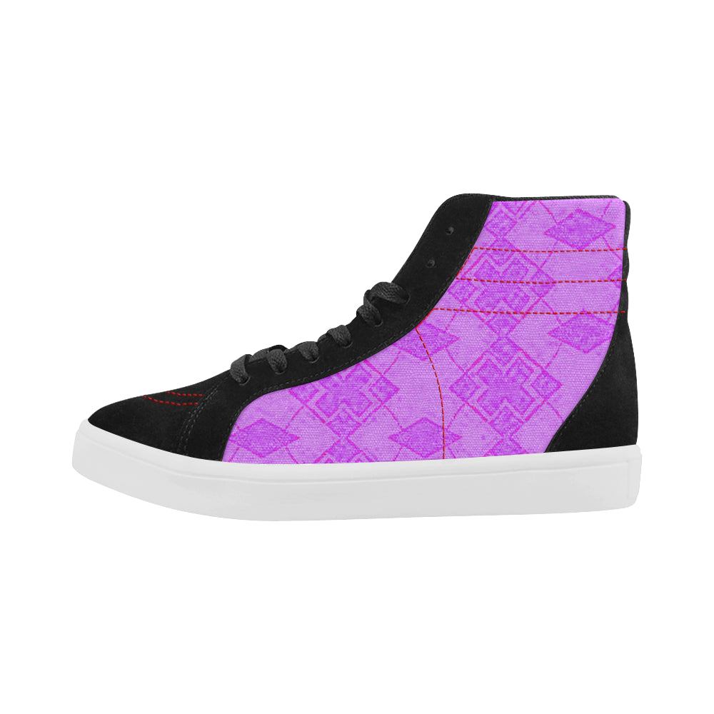 red pink purple exes crop 2.66 mb Capricorn High Top Casual Shoes for Women/Large Size (Model 037) e-joyer