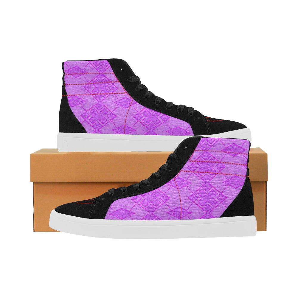 red pink purple exes crop 2.66 mb Capricorn High Top Casual Shoes for Women/Large Size (Model 037) e-joyer