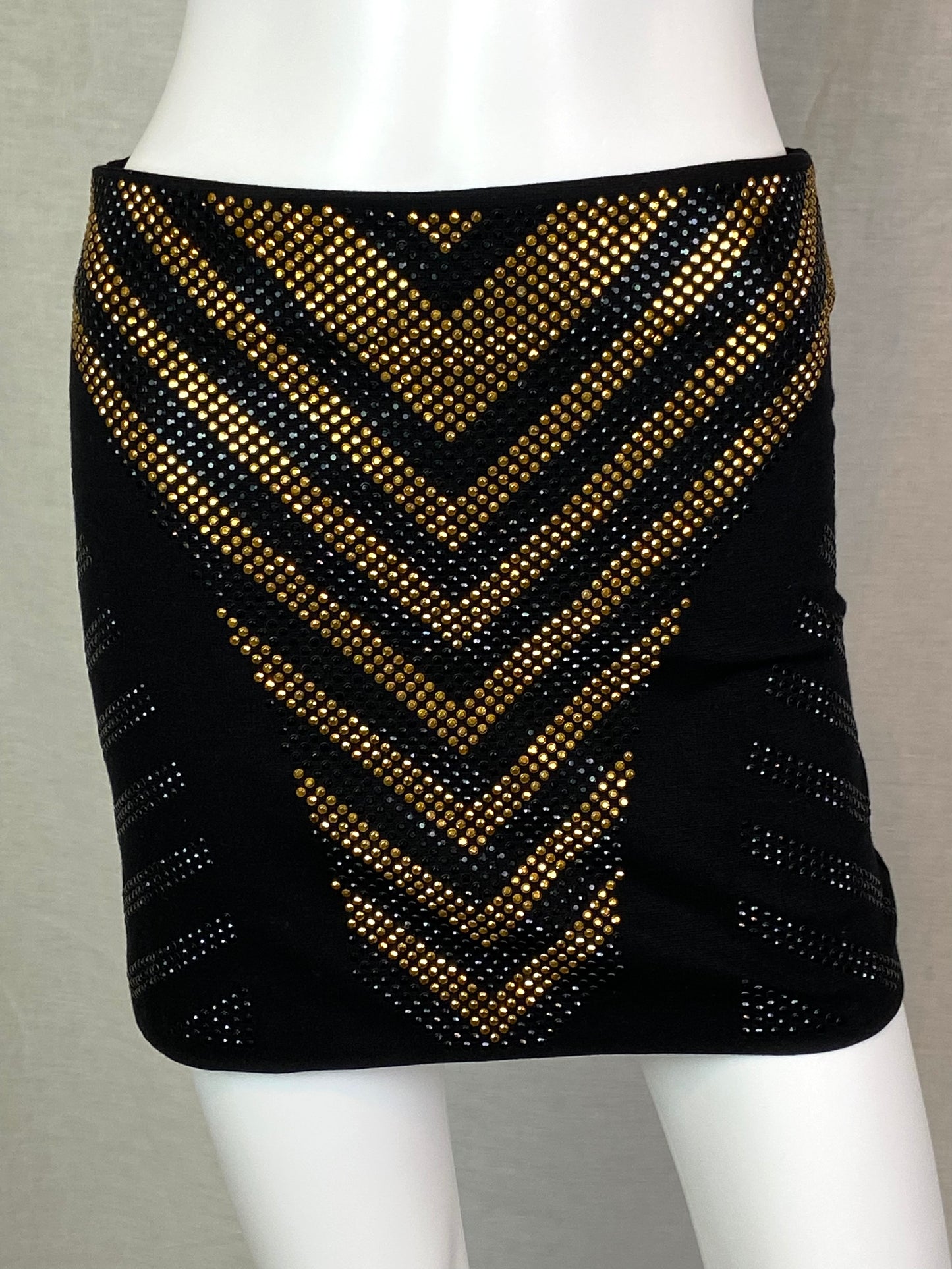 Ark & Co Studded Black Mini Skirt Small