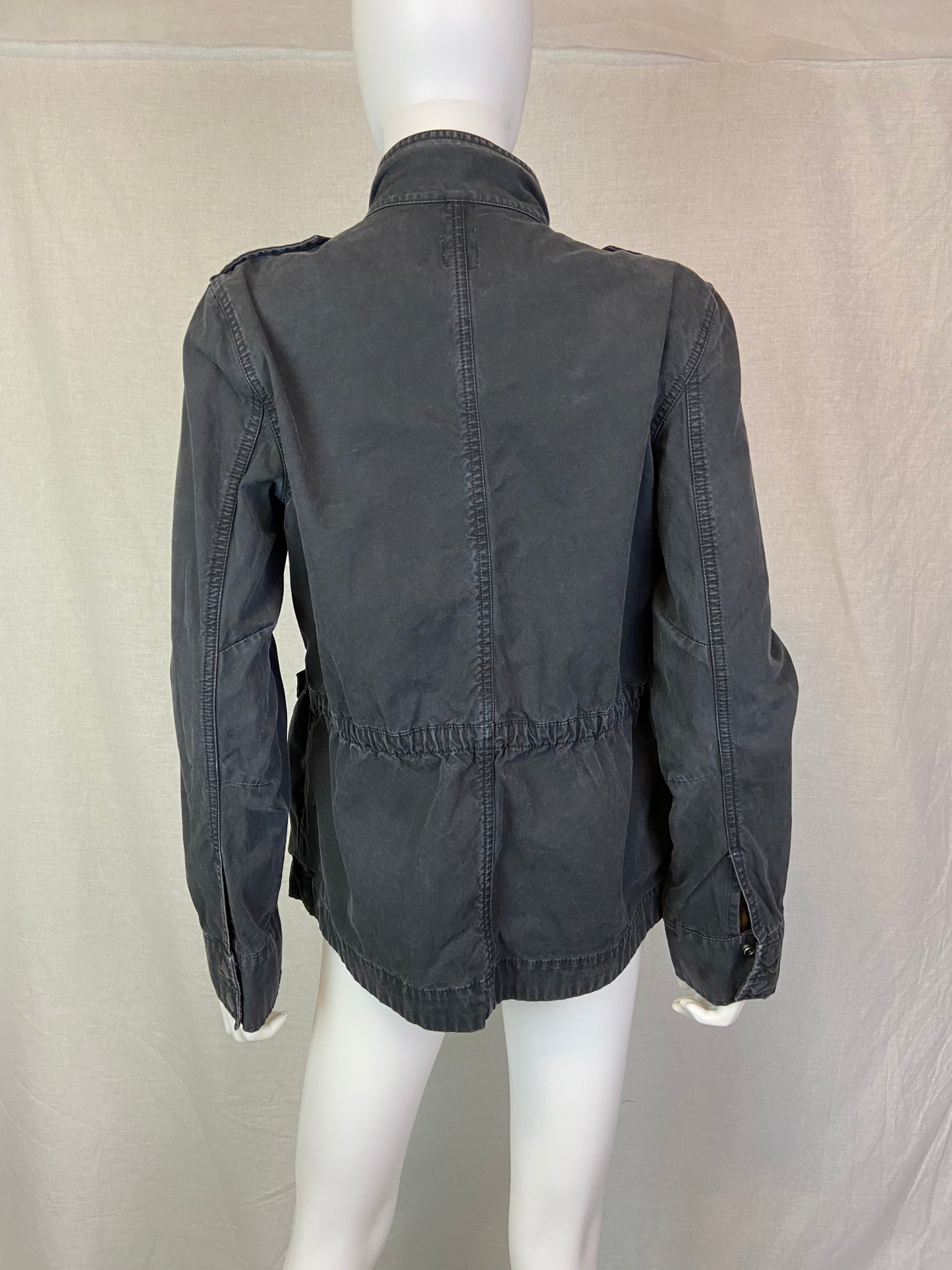 Gap Faded Distressed Black Denim Jacket M ABBY ESSIE STUDIOS