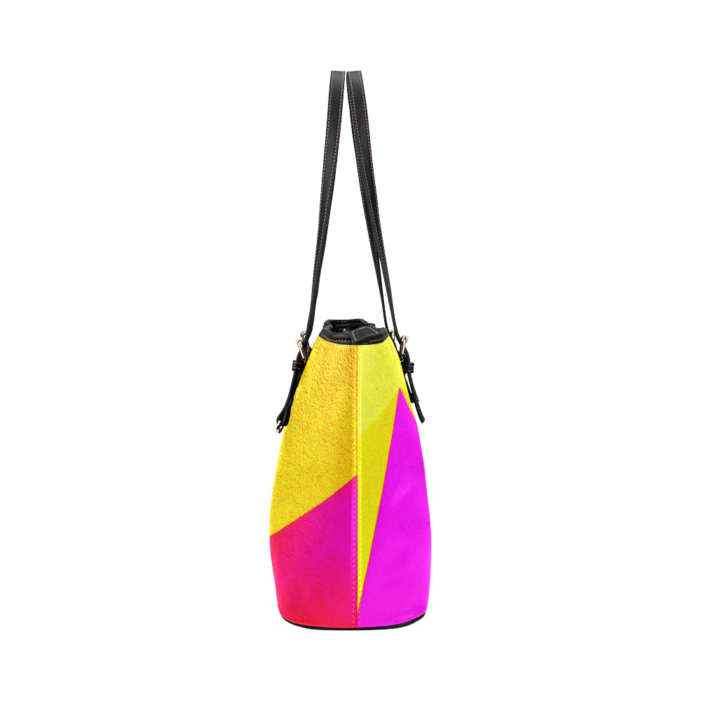 Abstract Jane Leather Tote Bag e-joyer