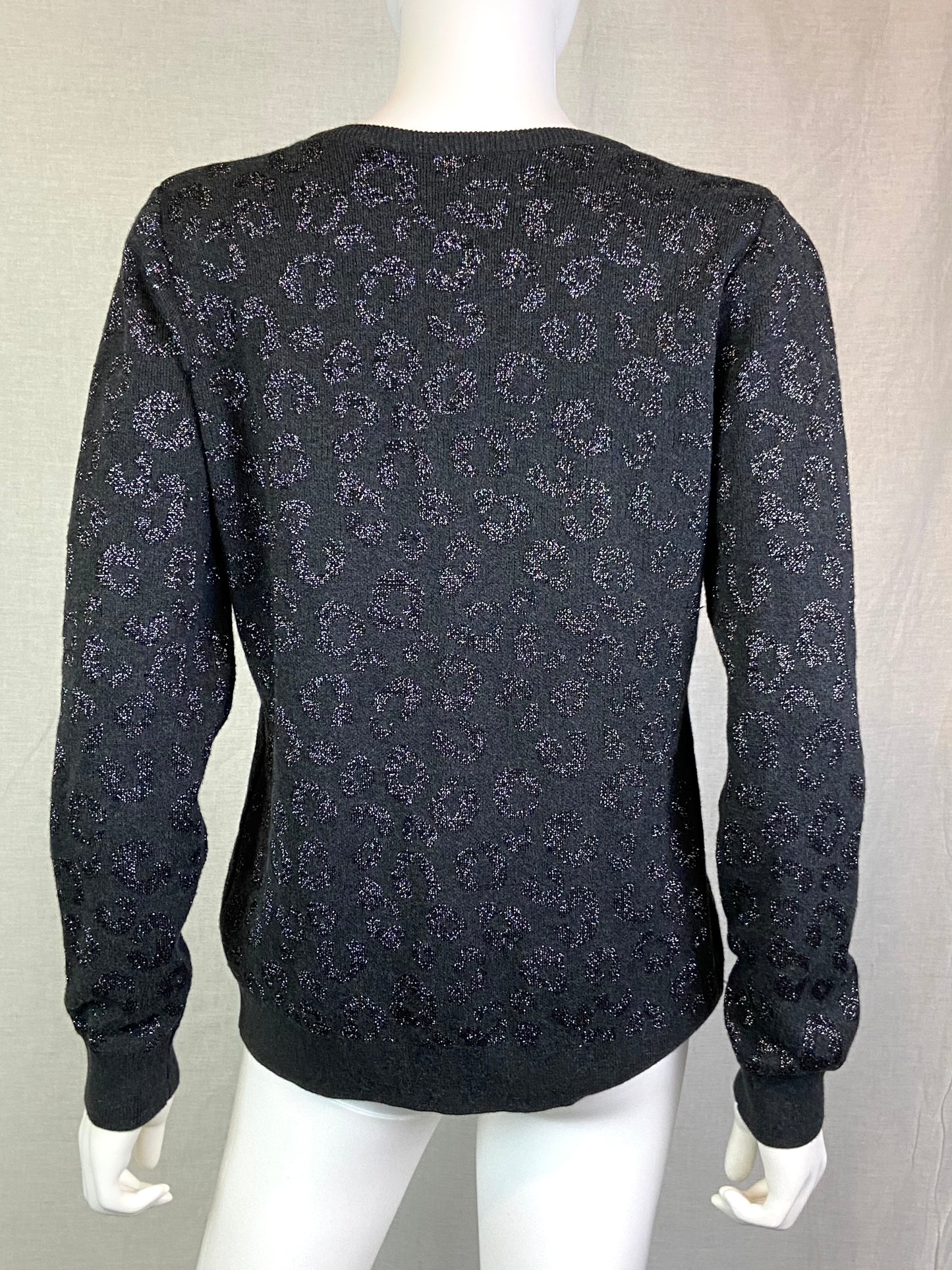 New Gray Metallic Sweater Large