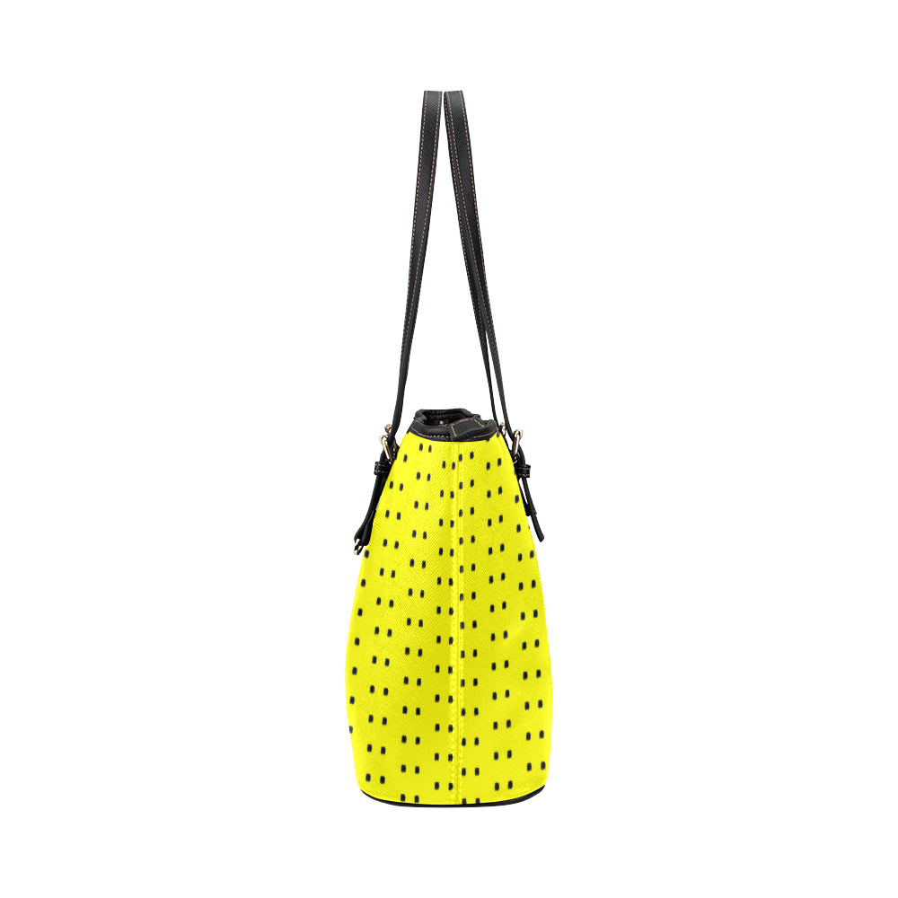 Polka Stripe Jane Leather Tote Bag /Small e-joyer