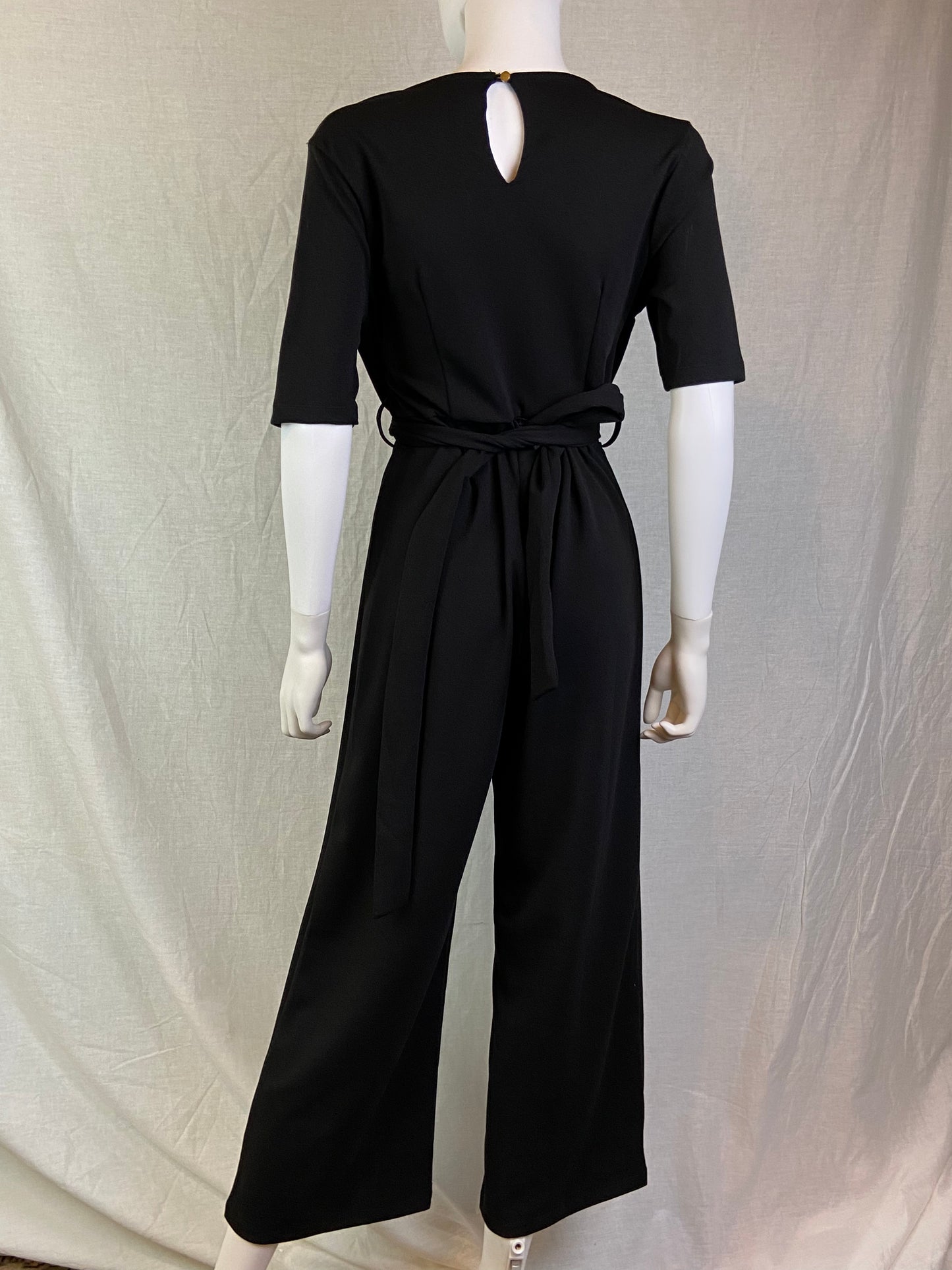 Iris Black Full Leg Pantsuit ABBY ESSIE STUDIOS