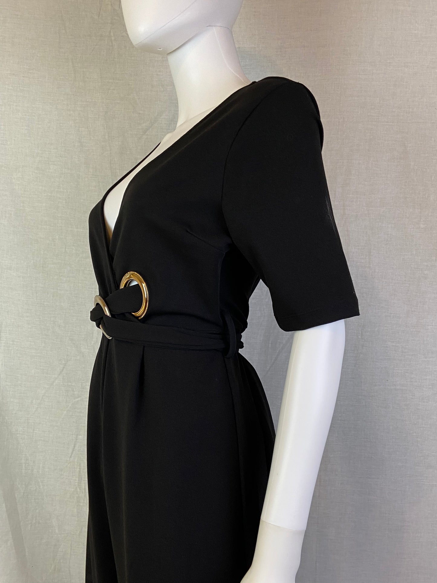 Iris Black Full Leg Pantsuit ABBY ESSIE STUDIOS