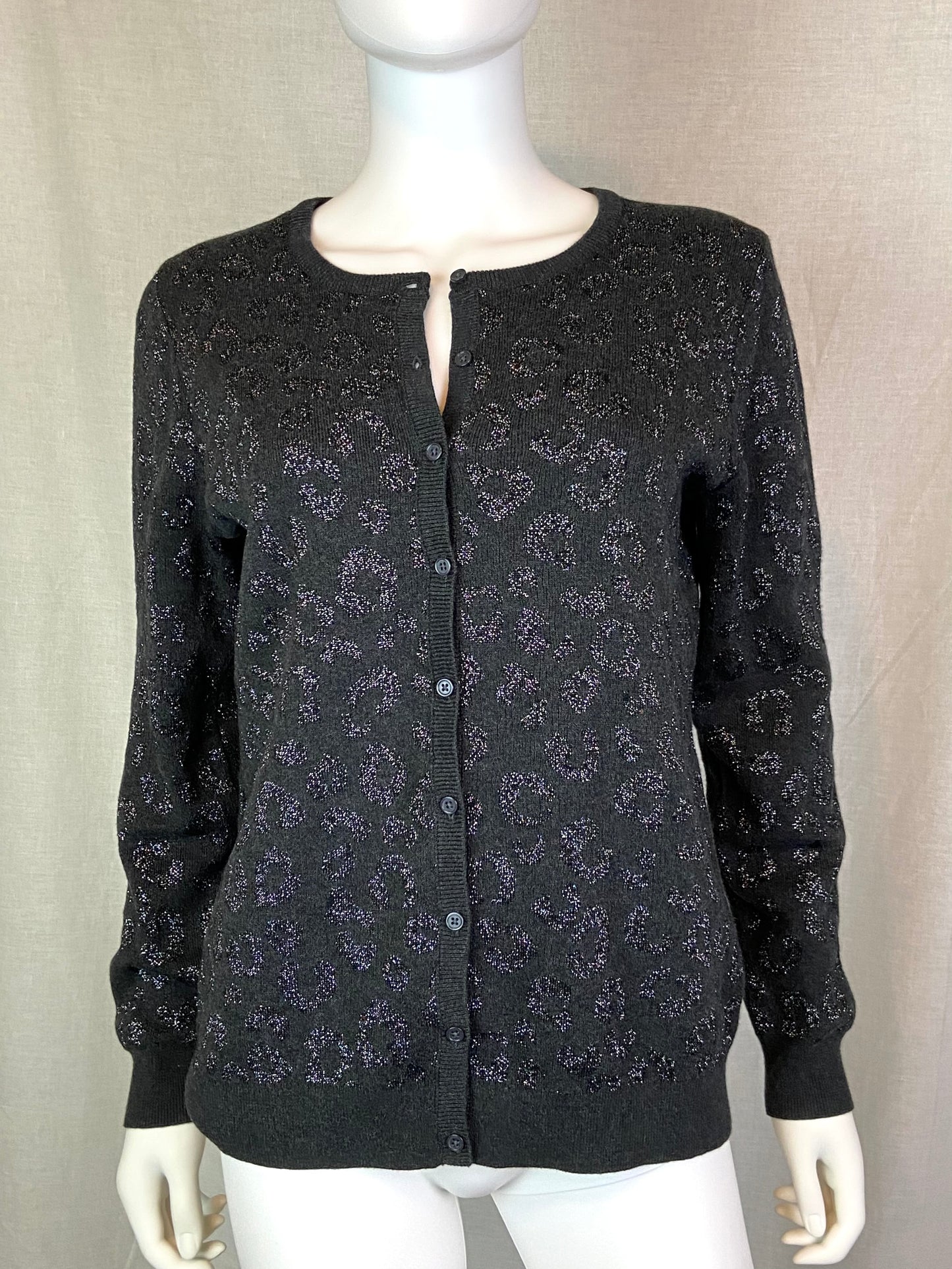 New Gray Metallic Sweater Large