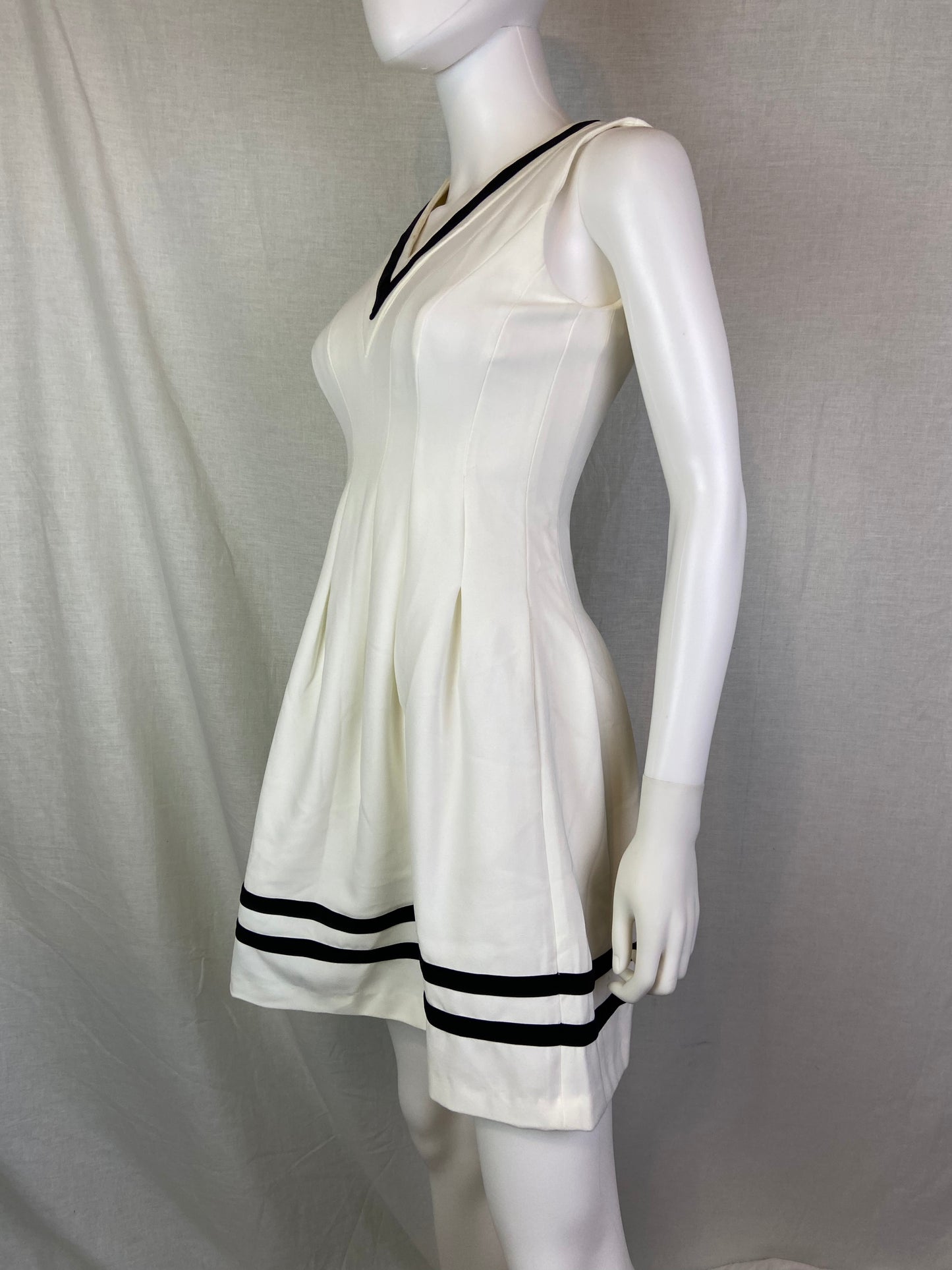H&M White Black Cheerleader Mini Dress ABBY ESSIE STUDIOS