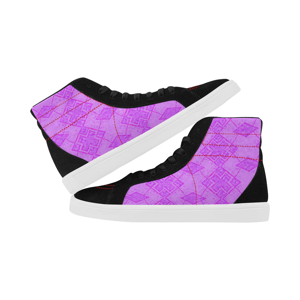red pink purple exes crop 2.66 mb Capricorn High Top Casual Shoes for Women/Large Size (Model 037) e-joyer