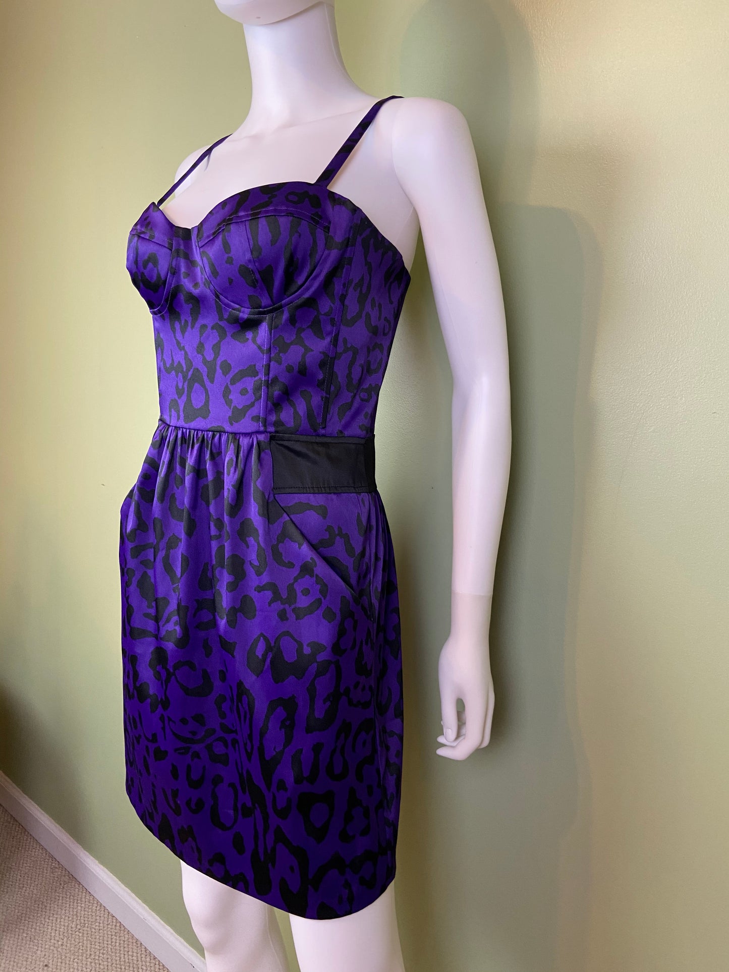 Purple Satin Bustier Cocktail Dress Abby Essie
