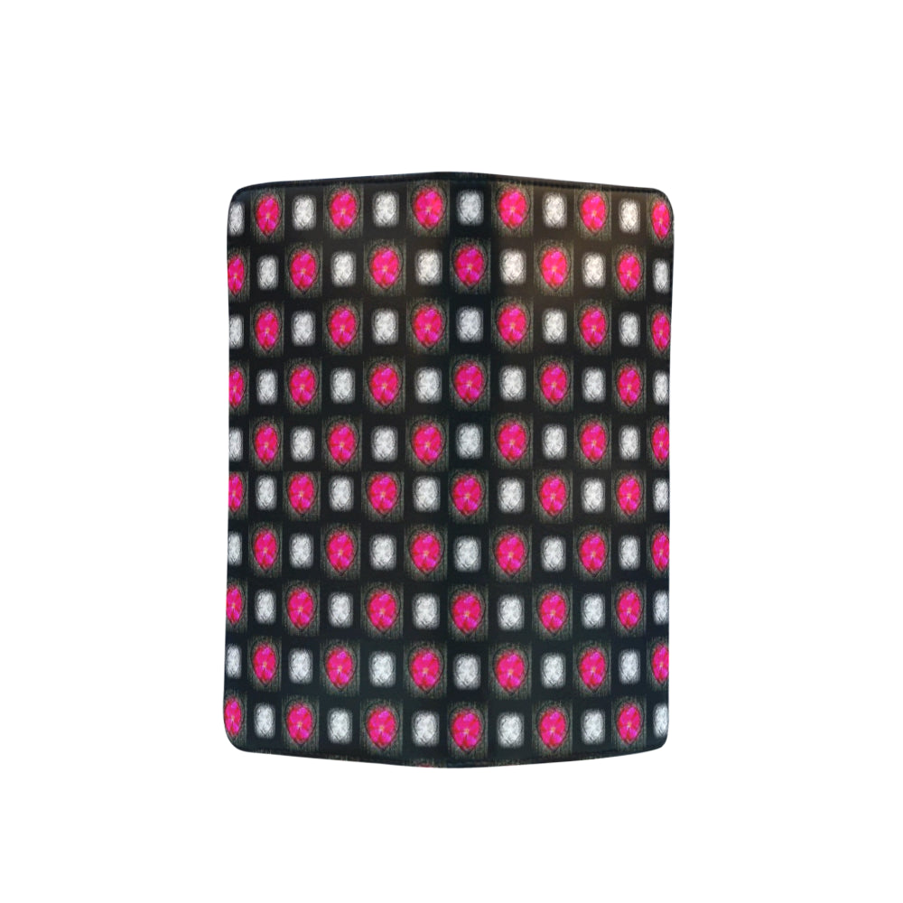 bling hearts diamonds black pink red 5028 x 5008 2 Men's Clutch Purse (Model 1638) e-joyer