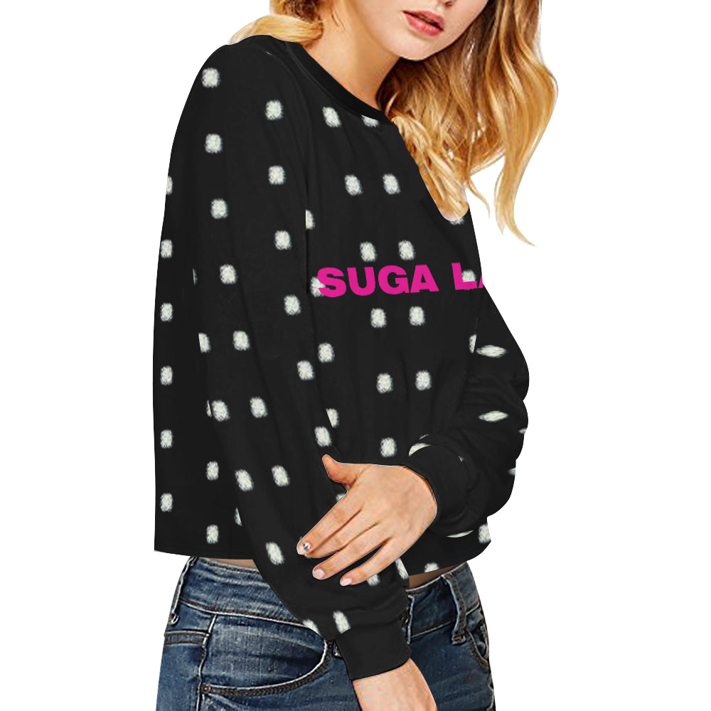 Polka Stripe Crop Sweatshirt e-joyer