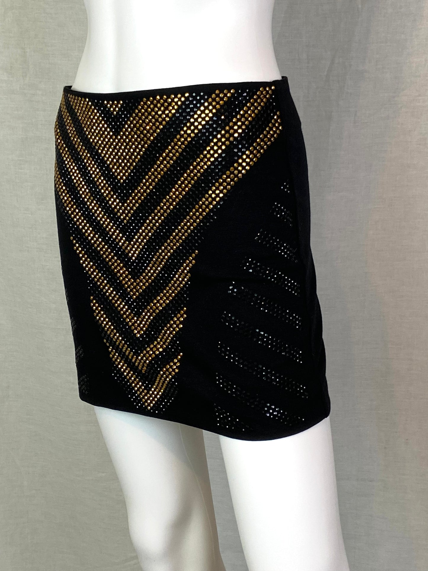 Ark & Co Studded Black Mini Skirt Small