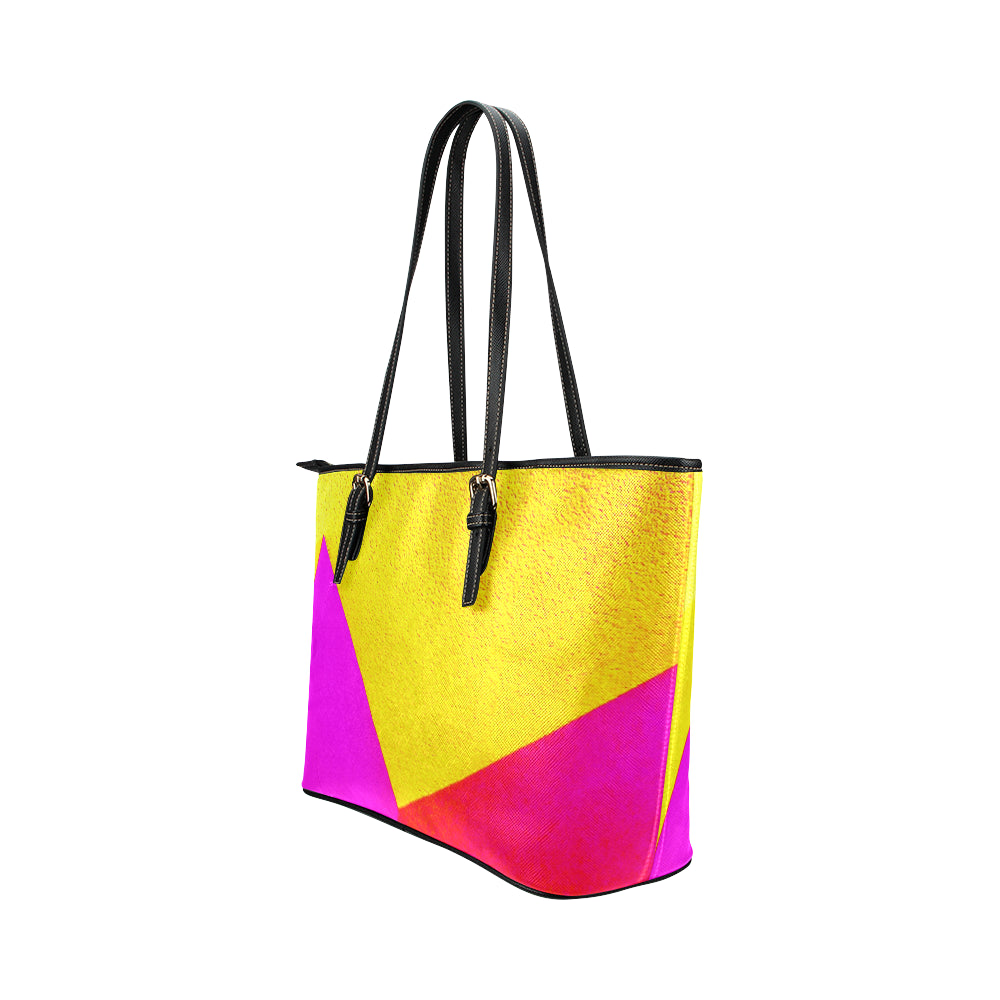 Abstract Jane Leather Tote Bag e-joyer